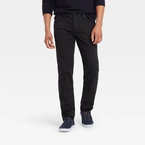 Goodfellow & Co -  Men's Mid Rise Slim Leg Slim Jeans Black Denim